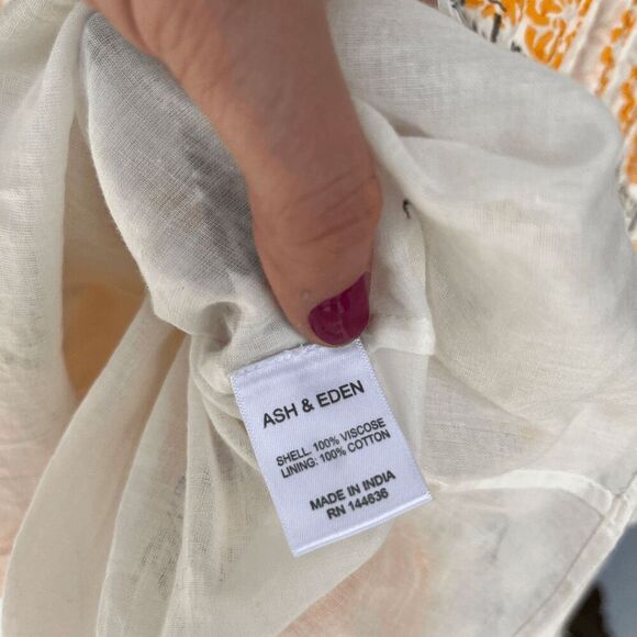 Ash & Eden 2-Piece Floral Maxi Skirt Set Boho Smocked Crop Top L - Picture 6 of 16